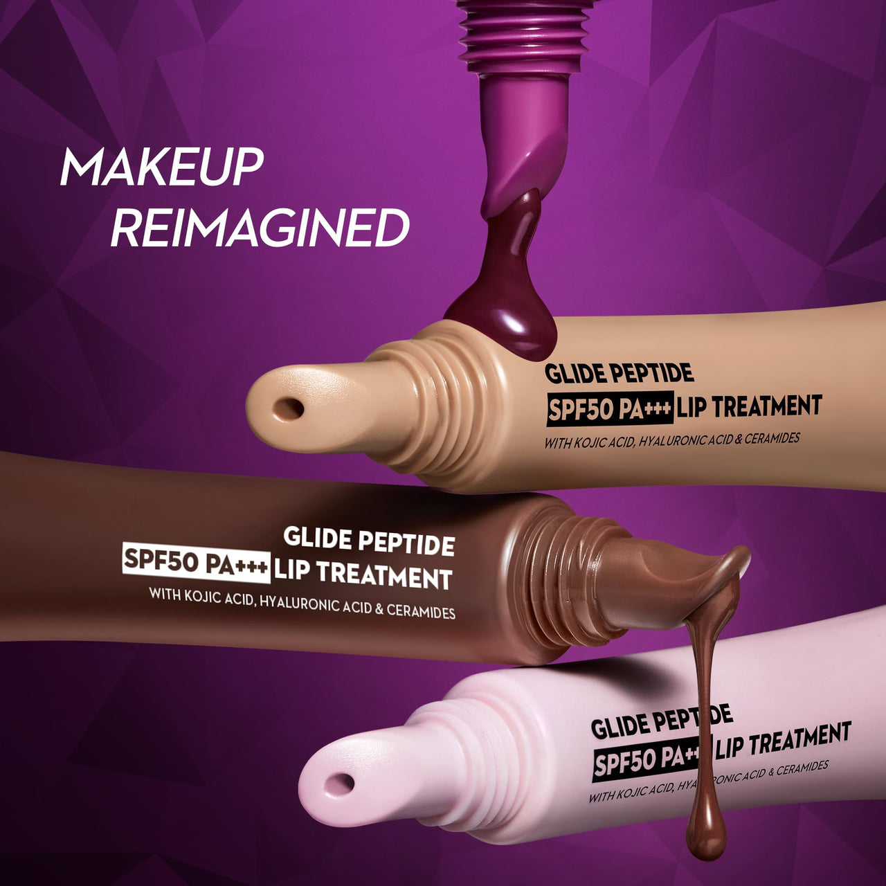 SUGAR Cosmetics Glide Peptide SPF50 PA+++ Lip Treatment | Infused Hyaluronic Acid, Ceramides & Vitamin E | Tinted Lip Balm | 10ml - 04 Mocha Melt
