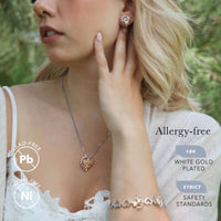 Leafael Women’s Silver Plated Infinity Love Heart Pendant Necklace with Birthstone Crystals, Jewelry Gifts for Her, 18 + 2 inch Chain, Anniversary Birthday Mother's  Necklaces for Wife Mom Girlfriend 16-Energy-Calcite Orange