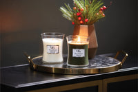 WoodWick Medium Hourglass Candle, Fraser Fir - Premium Soy Blend Wax, Pluswick Innovation Wood Wick, Made in USA WoodWick Medium - Single Pour