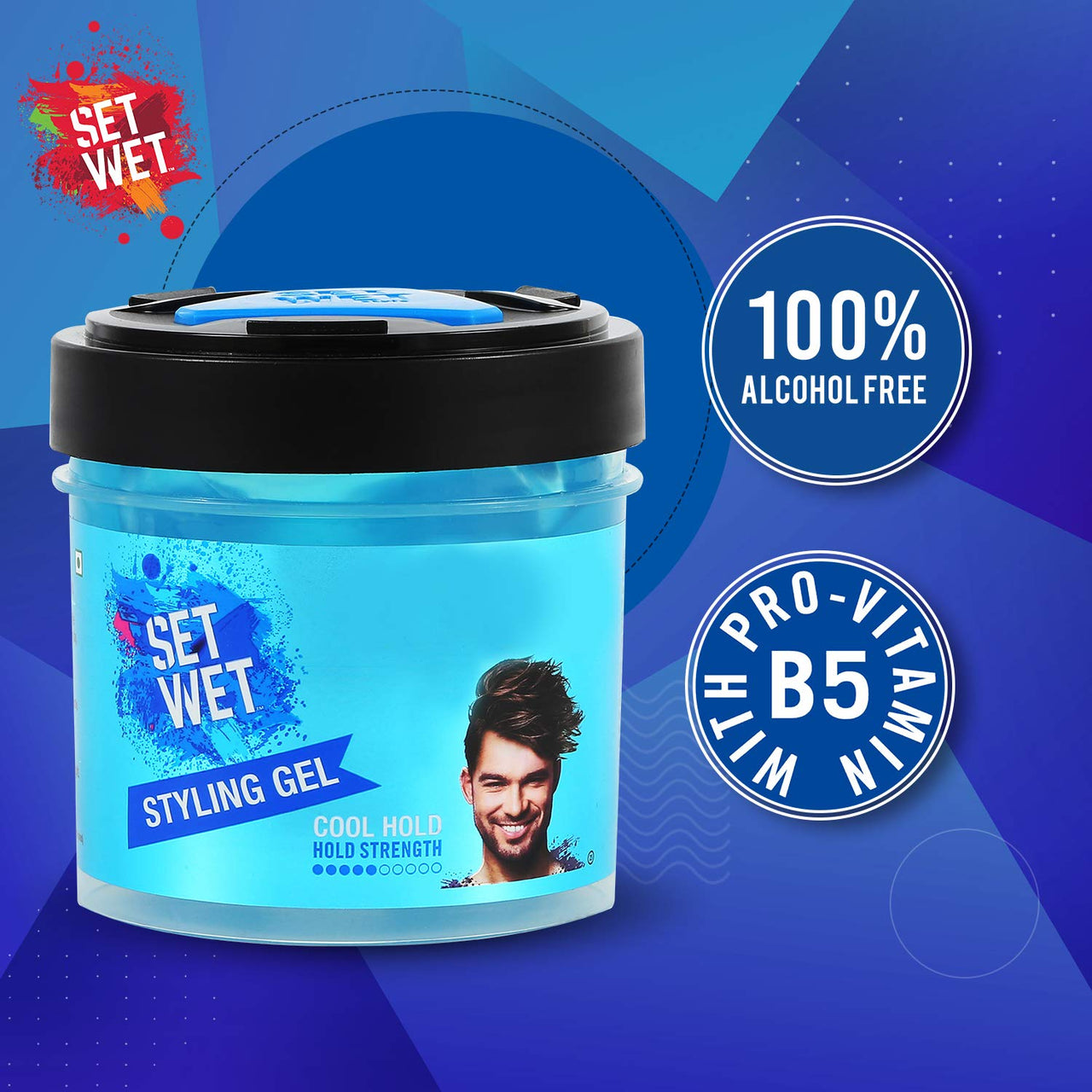 Set Wet Hair Gel Ultimate Hold, 250ml & Cool Hold Strength Hair Gel, 250ml