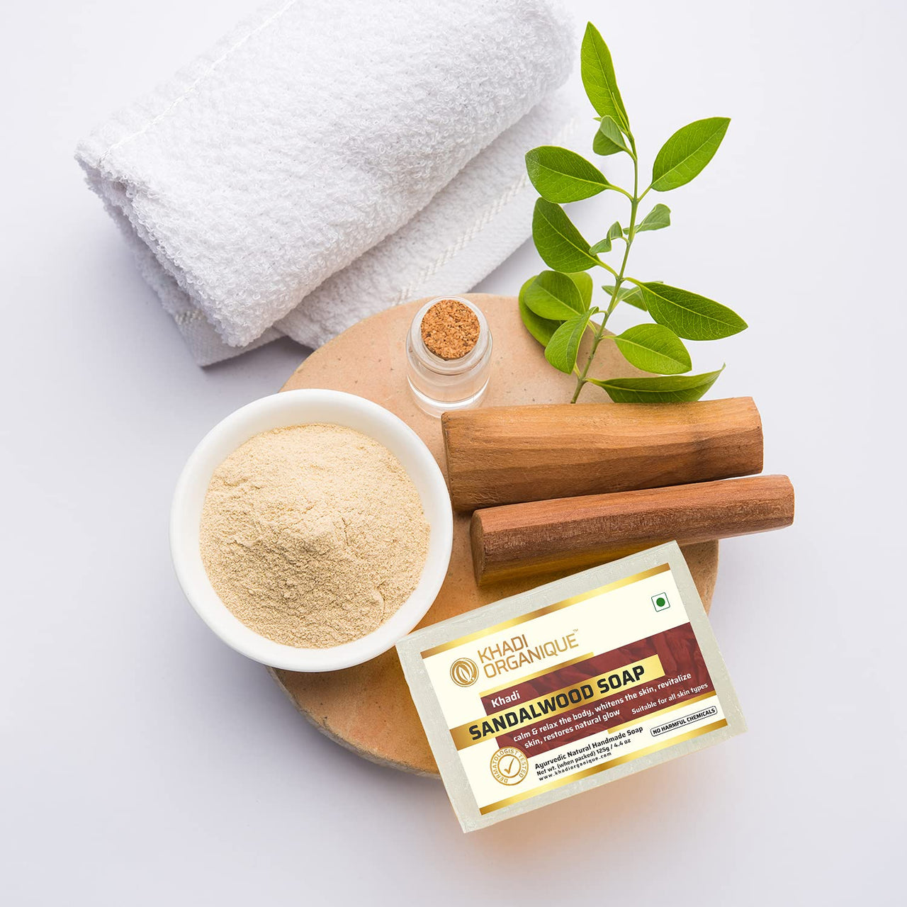 Khadi Organique Natural Herbal Sandalwood Soap Pack of 5