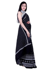 Kwatchi women & girls 100% pure cotton mulmul,Sanganeri Block Print, Traditional Ethnic Un stiched Blouse Piece (Black) Black