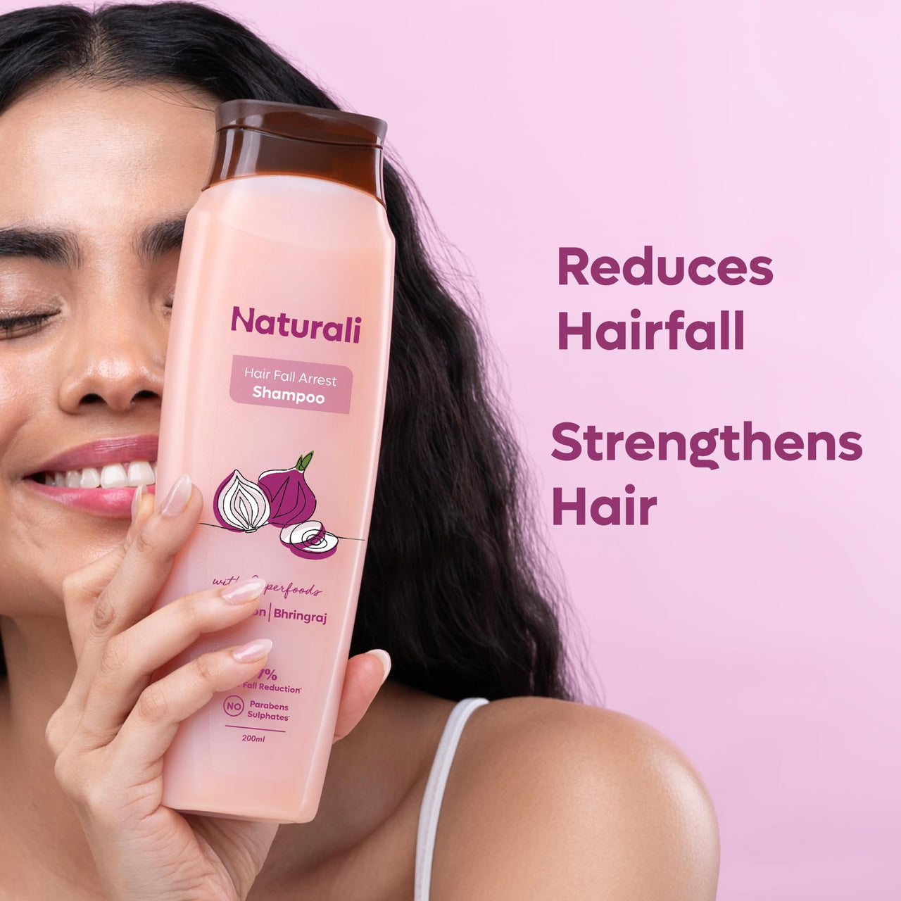 Naturali Hairfall Arrest Shampoo + Damage Repair Conditioner | Strengthens Hair & Promotes Regrowth | Repairs Split Ends | Smoothes Dry, Damaged Hair | Sulphate & Paraben Free | 200ml + 180ml