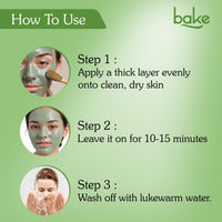 BAKE 2% Salicylic Acid Clay Mask Niacinamide for Acne Prone, Oily Skin, Open Pores & Blackheads | Anti Acne Clay Mask with Kaolin Clay | For Dark Spots, Oily Skin & Blemishes - 100g