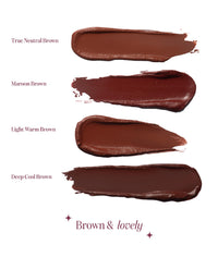 Gush 4 In 1 Matte Liquid Lipstick, Waterproof & Smudgeproof, Non Sticky & Non Drying, Highly Pigmented, Long Lasting Hydrating Formula With Shea Butter & Jojoba Oil To Prevent Dryness (Brown-8.4ml)