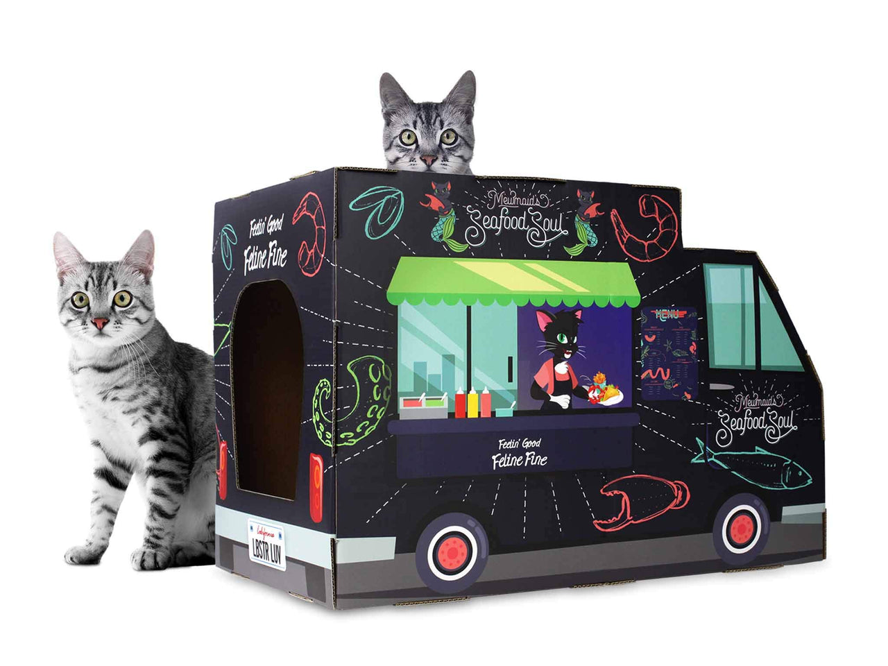 American Cat Club Cat House & Cat Scratcher w/Bonus Catnip Included (ACC2038)