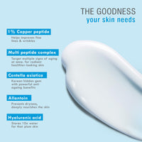 Glamveda 1% Copper peptide Advance Age Support Sunscreen SPF 30 +++ for Men and Women with Centella Asiatica | Broad-spectrum Sunscreen with Advanced Blue Light Filter | UVA/UVB Protection | 50gm