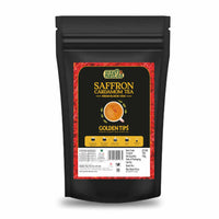 Golden Tips Saffron(Kesar) Cardamom (Elaichi) Exotic Indian Masala Chai CTC Black Tea (40 Cups), 100 g