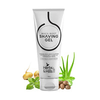 Herbs & Hills Shaving Gel for Mens - 100ml Combines MACA Root & Caffeine Anhydrous for a Close and Comfortable Shave, Protect Skin from Redness, Irritation & Razor Burn Better than Foam