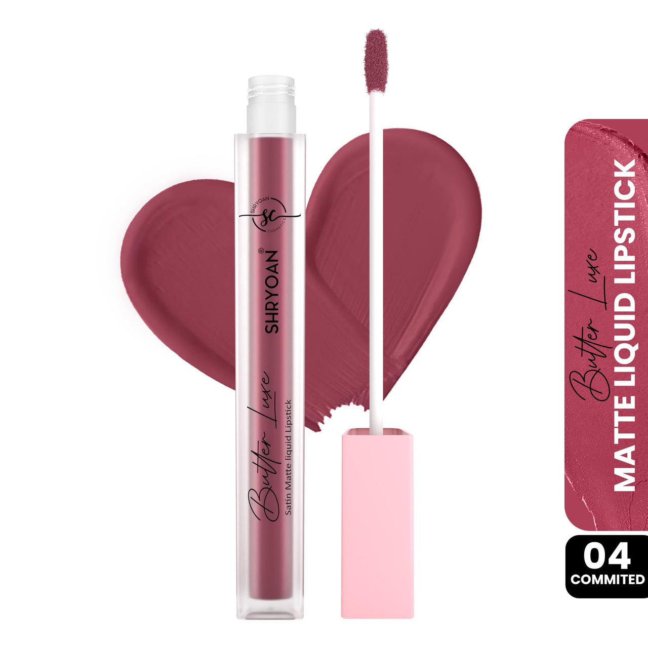 Shryoan Butter Luxe Satin Matte Liquid Lipstick | Ultra Pigmented, Long-Lasting, Non-Transfer Formula, Smooth Lip Color, Weightless Finish, Silky Matte Finish (6ml) (Shade 04, Shade 04)