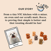 Bocce's  Bakery Beef & Cheese Dog Food Toppers  All-Natural, Wheat-Free Dog Food Topper Made with Real Ingredients, Baked in The USA, 8 oz