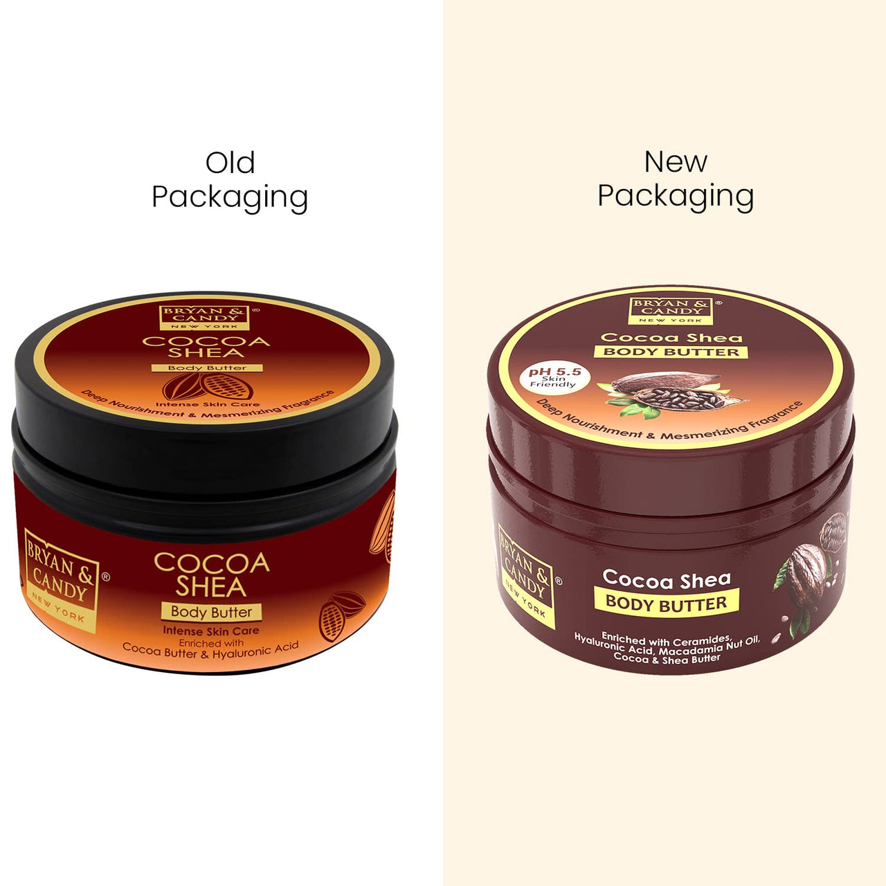 BRYAN & CANDY Cocoa Shea Body Butter |Ph5.5 Skin Friendly | 72hrs Moisturization | 100% Vegan