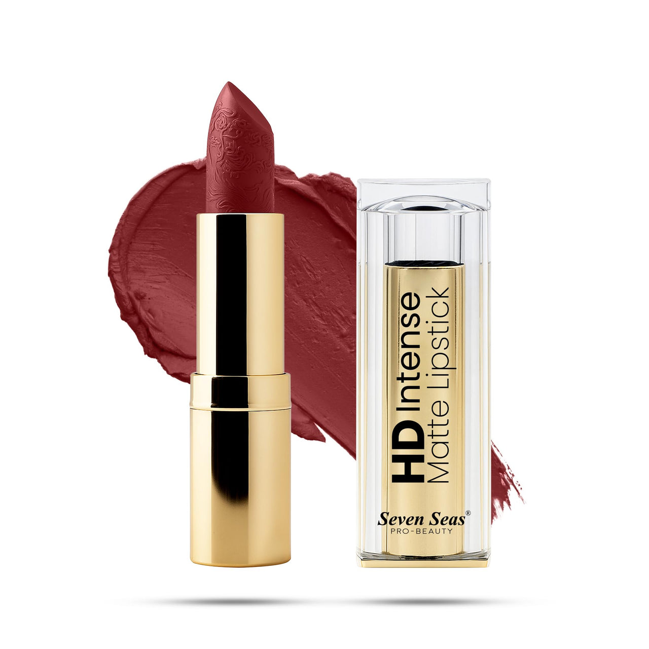 Seven Seas HD Intense Matte Lipstick | Non-Transfer | Lipstick For Women (624-Redburry, 3.5G)