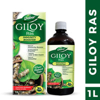 Dabur Giloy Juice - 1L | Ayurvedic Health Juice for Immunity | With Natural Source Of Antioxidants | Detoxifies & Rejuvenates Body | Good For Liver & Skin Health