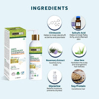 INDUS VALLEY Hair Fall Defense & Anti-Dandruff Shampoo Tear Free, Soap & Alkali Free PH 5.5, No Paraben & SLES/SLS - (200ml)