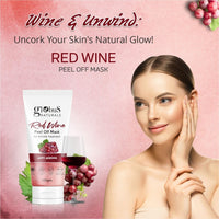 Globus Naturals Red Wine Peel Off Mask & Facial Kit Combo, Anti Ageing Formula, For All Skin Types