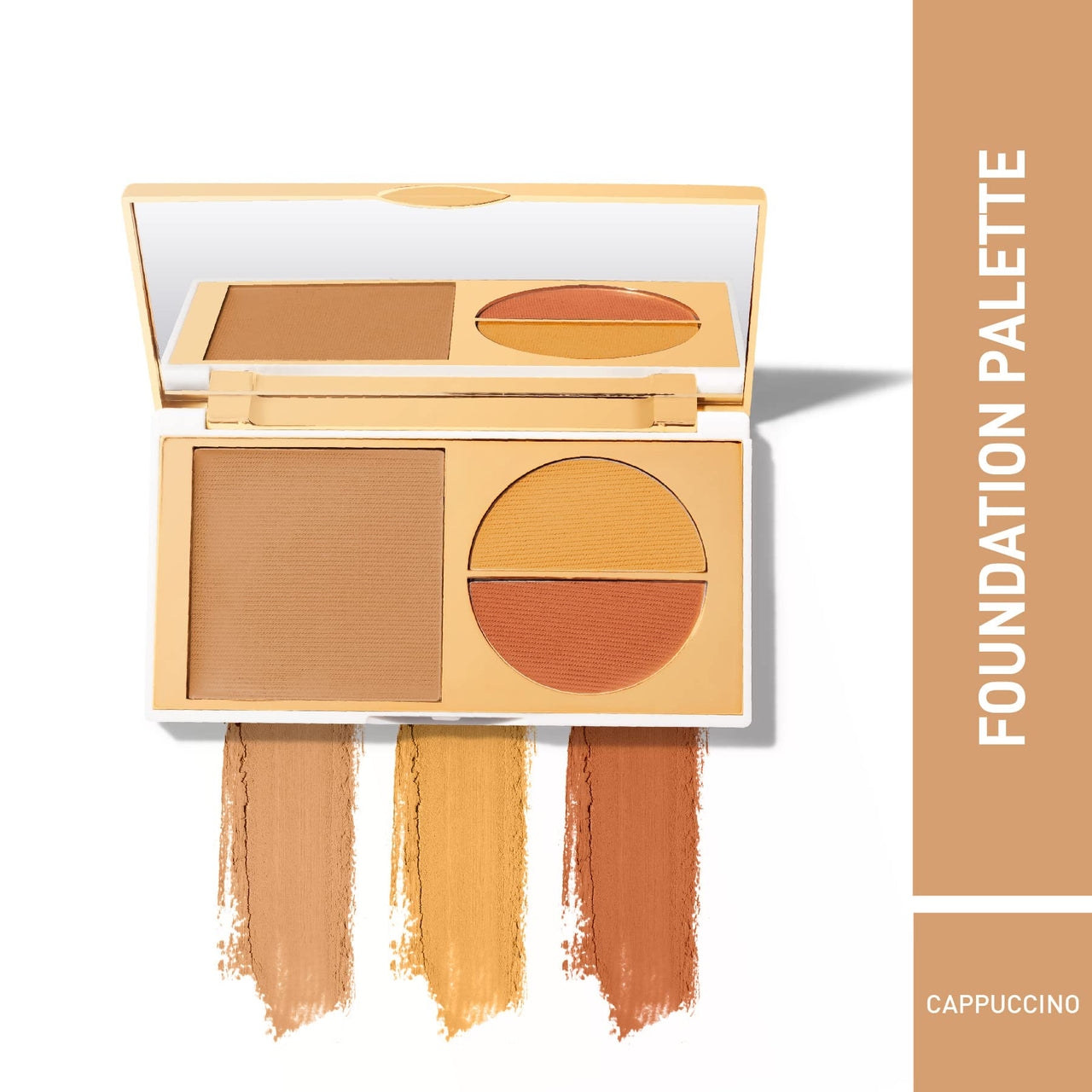 MyGlamm Total Makeover FF Matte Cream Foundation Palette with SPF 30 and Skin Tone Corrector (Cappuccino, Beige, 10.5gm)