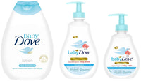 Baby Dove Rich Moisture Nourishing Baby Lotion 400 ml, With Moisturising Cream & Baby Rich Moisture Hair to Toe Baby Wash 400 ml & Baby Rich Moisture Hair to Toe Baby Wash 200 ml,