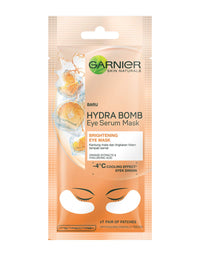 Garnier Skin Naturals, Sakura White, Face Serum Sheet Mask (Pink), 32g and Hydra Bomb Eye Serum Mask (Orange), 6 G