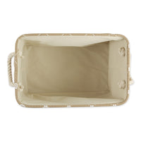 Bone Dry Pet Storage Collection Paw and Bone Print, Large Rectangle, 17.5x12x15, Taupe Trellis