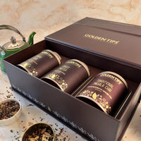 Golden Tips Gift Boxes Combo Traditional Masala Chai, Ginger Mastea, Kadak Chai (450 gram-225 Cups)
