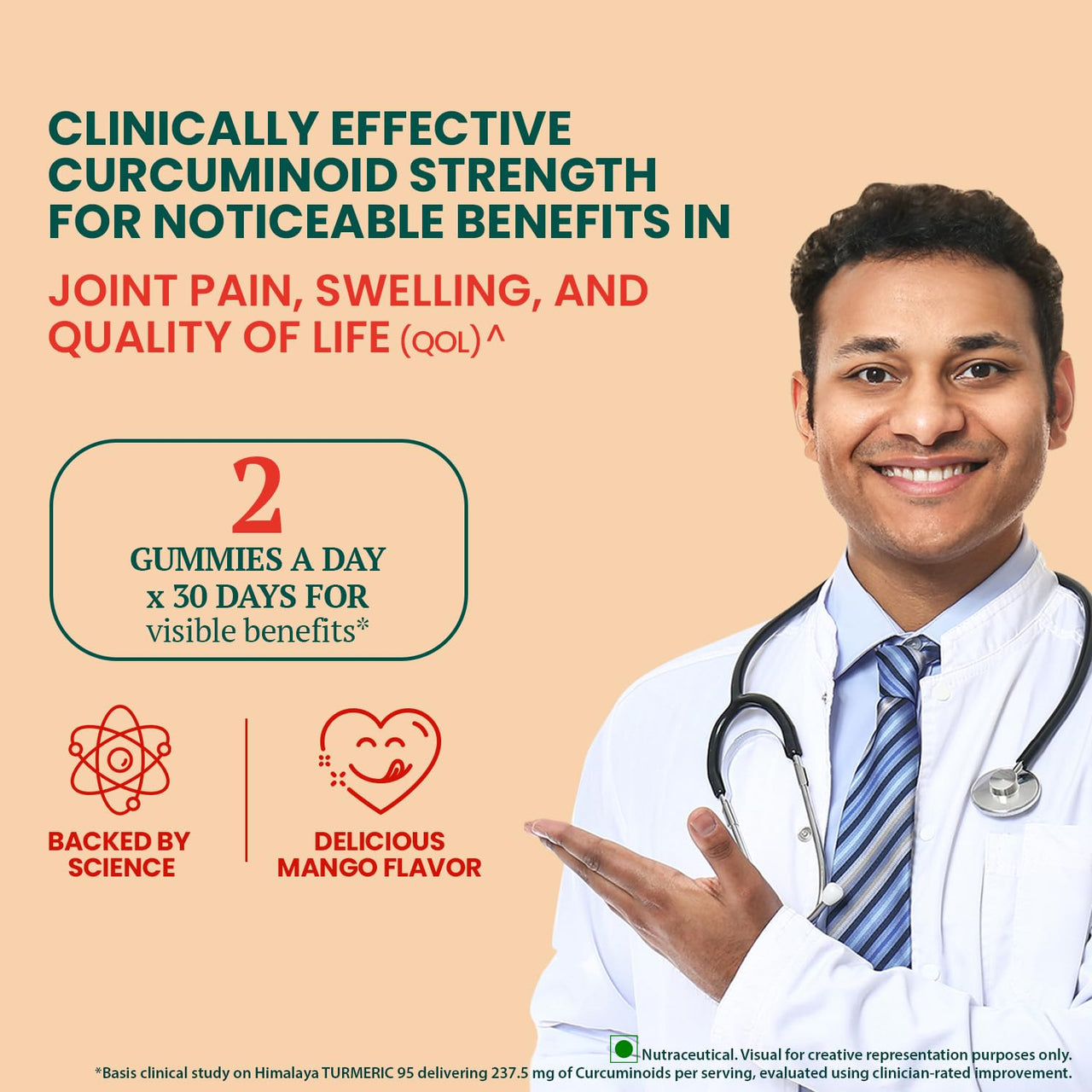 Himalaya Turmeric Gummies |Pack of 30 |95% Curcuminoids |Joint health, Antioxidant support |100% Veg