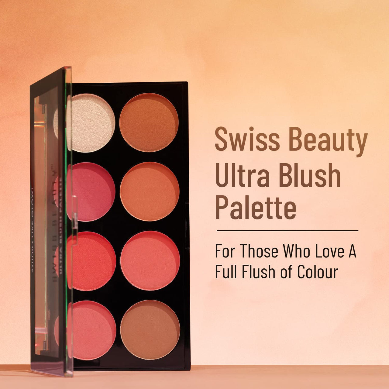 Swiss Beauty Ultra Blush Palette with highly blendable shades | Pigmented Blusher for a Natural Blush | Shade-1, 16gm|