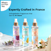 Pilgrim Set The Vibe Body Mist Collection (Vanilla, Patchouli, Lemon) | Body Mist for women long lasting | Body Spray for Women | Perfume Gift set for women | Designed in France | 150 ml