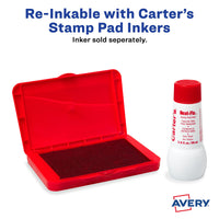 Avery Carter's  Felt Red Stamp Pad, 2.75 x 4.25 Inch Ink Pad (21071)