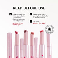 Butter Balm -Glossy Tint Balm | 3-in-1 Plumping Lip Gloss Balm For High Shine | Hydrating | Long Lasting | Glass Shine | Non Drying 1.7g (Lover (Creamy Baby Pink))