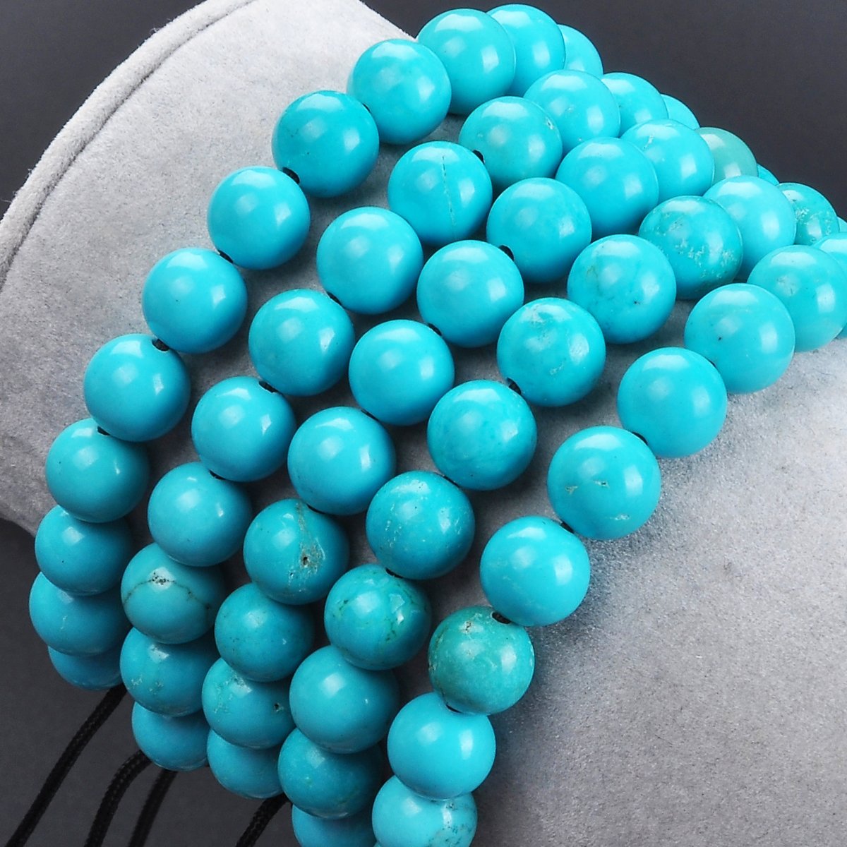 Massive Beads Natural Healing Power Gemstone Crystal Beads Unisex Adjustable Macrame Bracelets 8mm Blue Turquoise