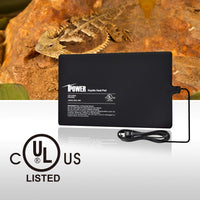 iPower Reptile Heat Pad 4W/8W/16W/24W Under Tank Terrarium Warmer Heating Mat and Digital Thermostat Controller for Turtles Lizards Frogs and Other Small Animals, Multi Sizes 8