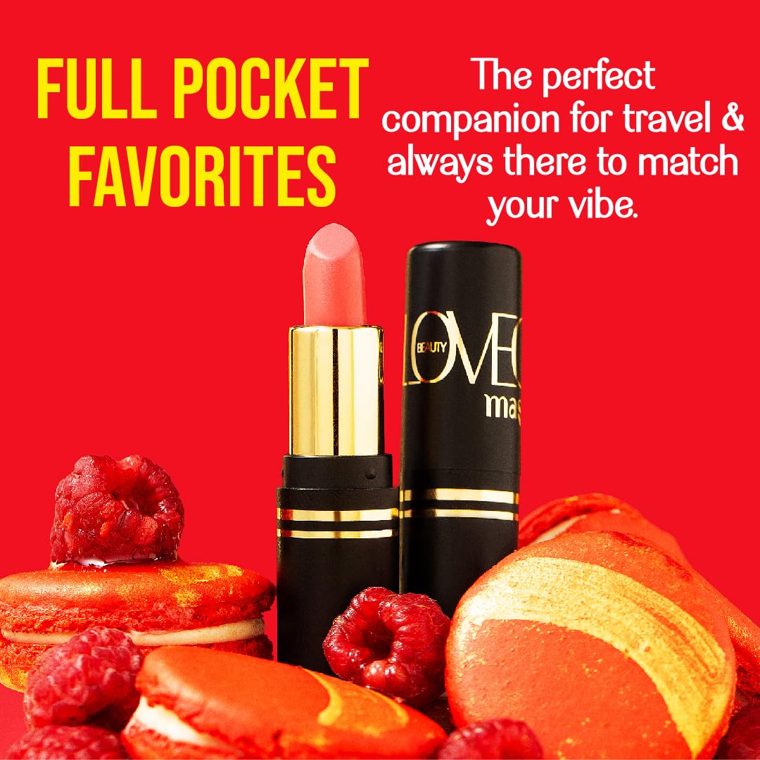 LoveChild Masaba Full Pocket Lipstick, Wine Red Lipsticks For Women With Long Lasting Formula Upto 6Hrs, Hydrating & Nourishing, Matte Finish, Moody Modak, 4g