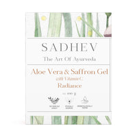 Sadhev's Aloe Vera & Saffron Face Gel with Vitamin C For Radiance, Suitable for All Skin Type, Paraben & Sulphate Free - 100 g - (Pack of 1)