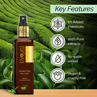 PYOURA Natural Anti-oxidant Green Tea Toner Mist, Garden Fresh Toner For Youthful Skin, Helps Fight Skin Pathogens, Sun Protection, Hydrating Natural Face Serum, For Oily Dry Combination Skin, 100 ml