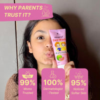 HealthBest Kidbest Face wash for 3-13 Years Kids | Normal Skin, Sensitive Skin & Dry Skin | Tear, Paraben, SLS free | Watermelon Flavor | 100ml (Pack of 2)