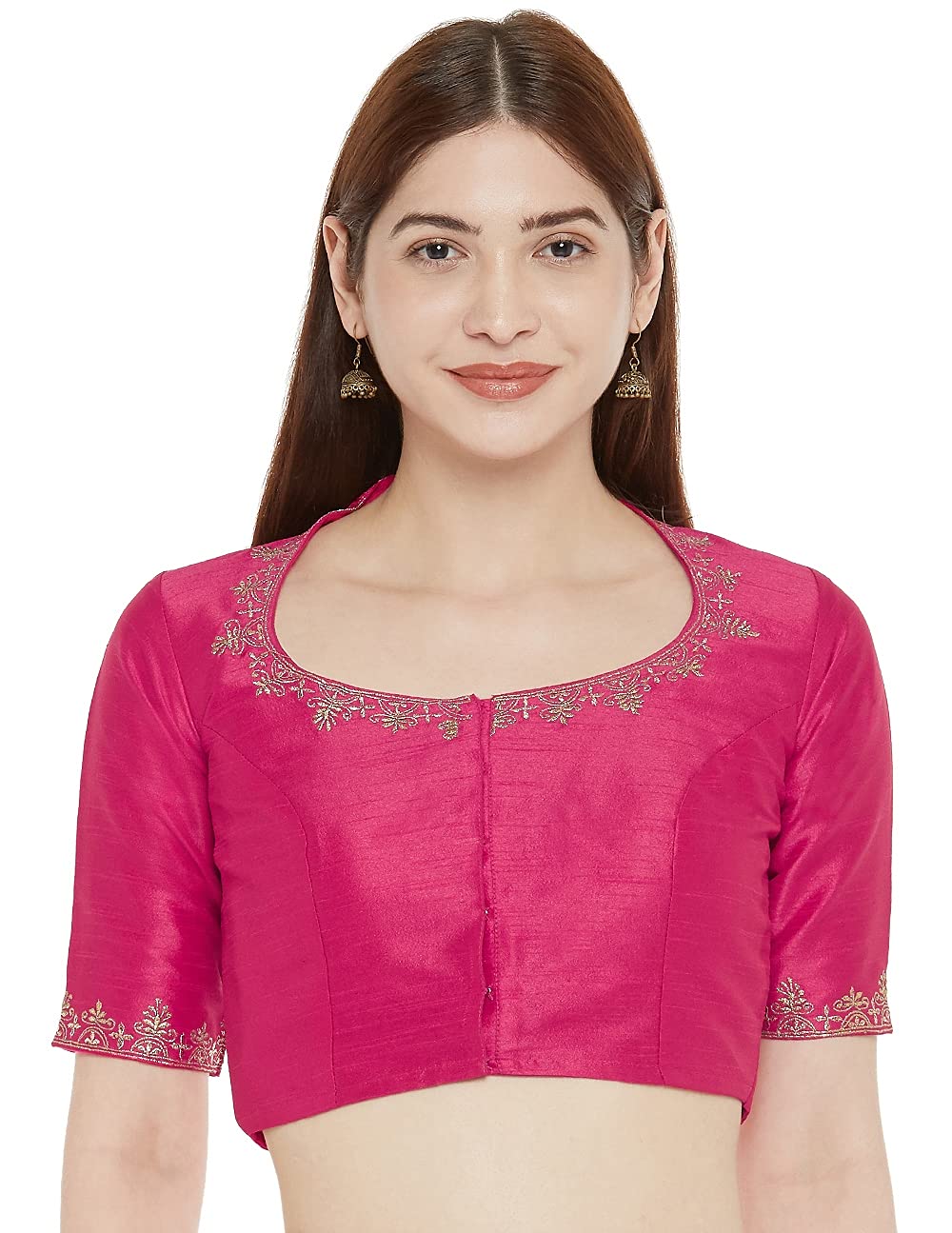 X3 Women's  Polyester Sleeve Readymade Saree Blouse