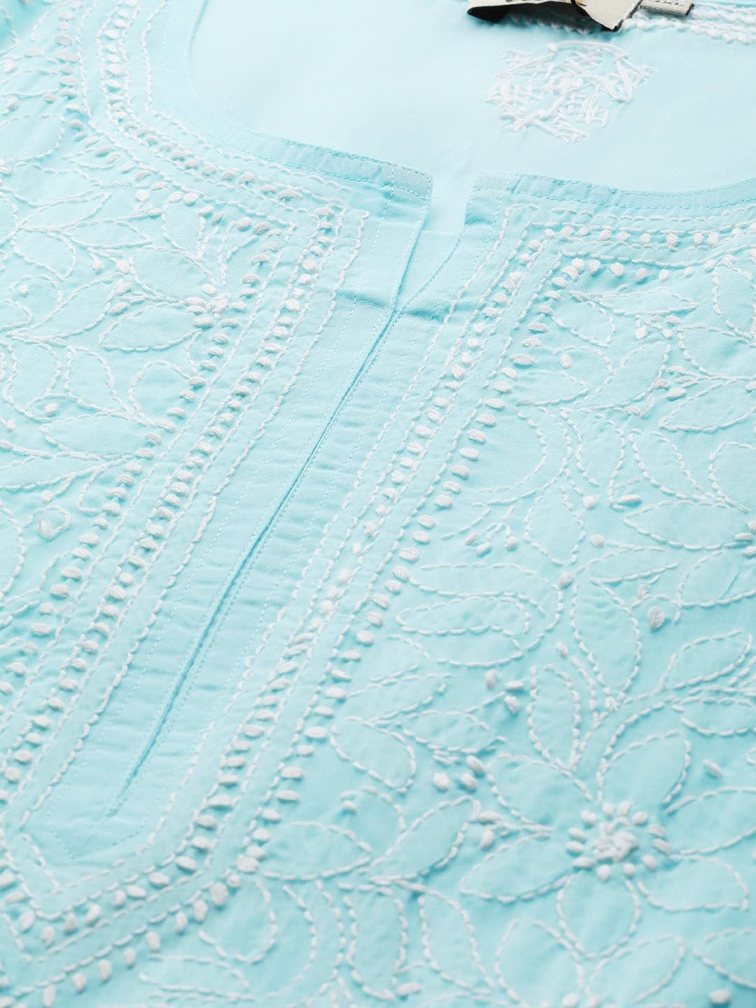 Ada Hand Embroidered Lucknowi Chikankari Cotton Kurta Kurti for Women A411165