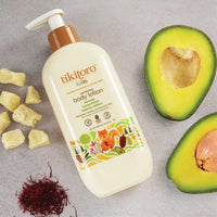 Tikitoro Kids Soothing Body Lotion | Pediatrician Approved | Moisturizes, Soothes & Nourishes Skin |100% Vegan with Avocado, Cocoa Butter, Kashmiri Saffron Extract |Daily Use (Age: 4+ Years) (300 x 2)