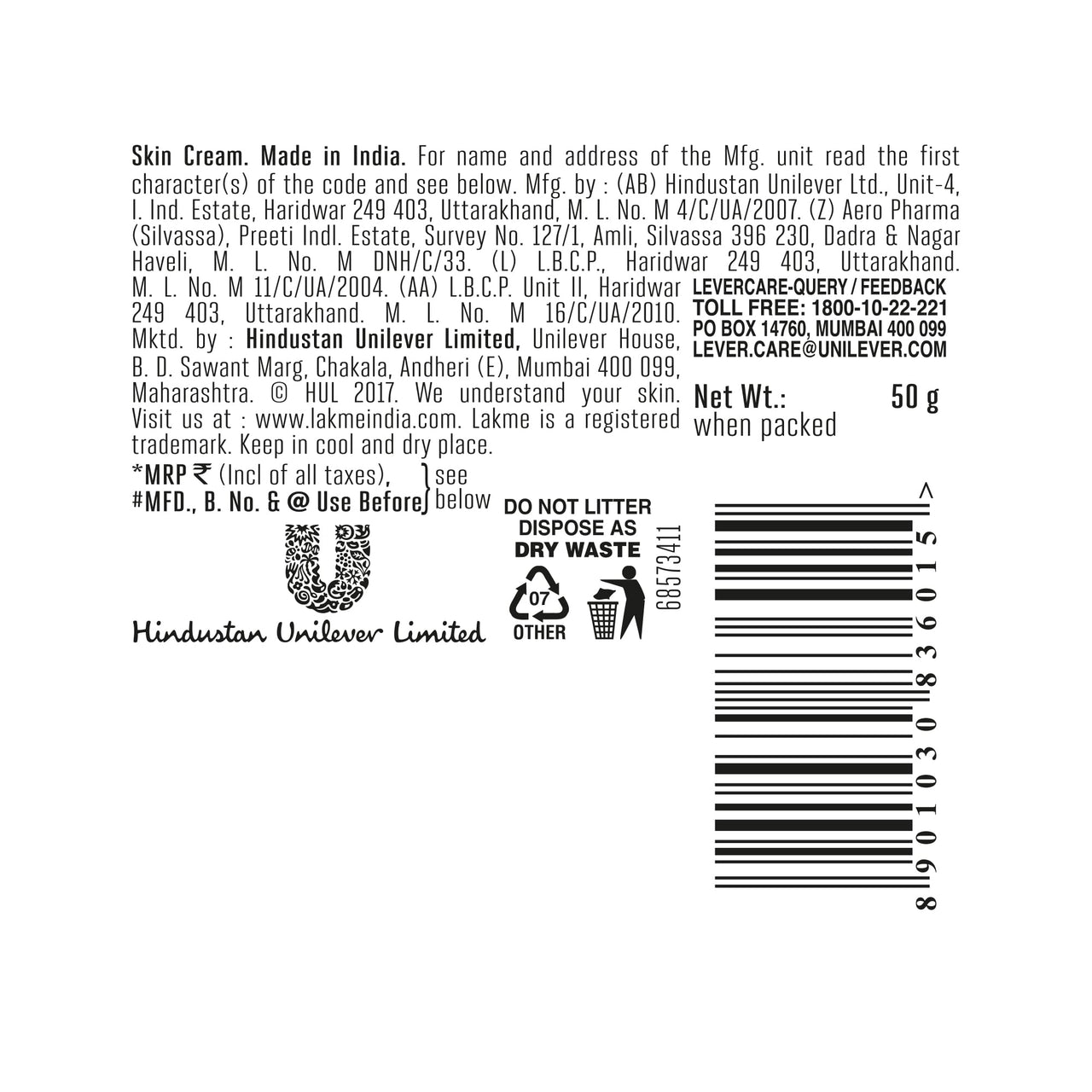 Lakmé 9 To 5 Naturale Day Cream, Spf 20 Pa++ With Aloe Vera For Hydrated Skin, 50 G