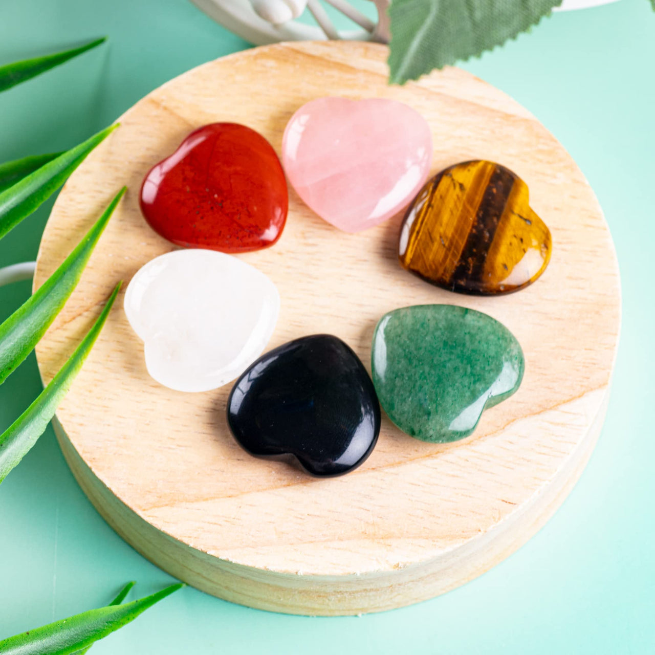 FORBY 3 Pcs Natural 1 inch Tiger's  Eye Puffy Heart Stone, Healing Love Crystal Palm Worry Stone for Chakra Reiki Balancing, Meditation and Positive Energy