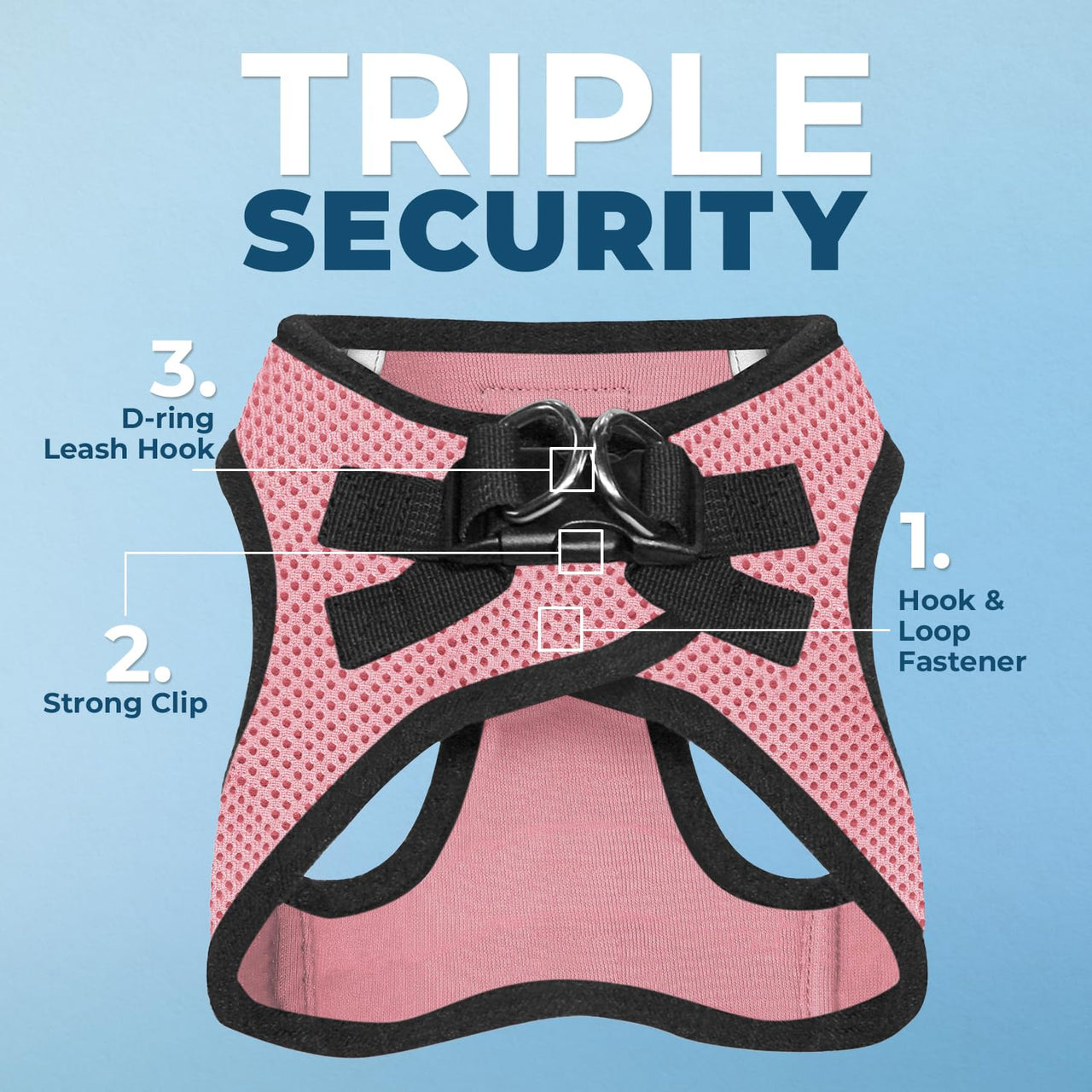 Voyager Step-In Air Dog Harness - All Weather Mesh Step In Vest Harness For Small And Medium Dogs By Best Pet Supplies - Pink Base, S Harness (Pink/Black Trim) S (Chest: 14.5 - 16")