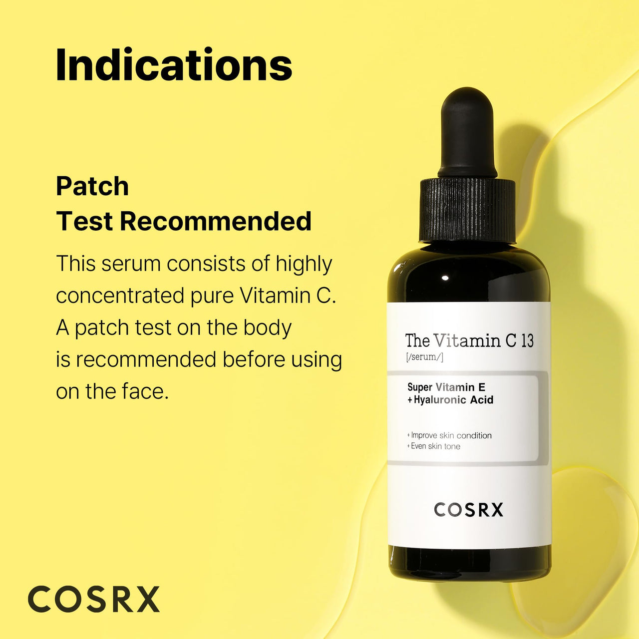COSRX Pure Vitamin C 13% Serum with Vitamin E & Hyaluronic Acid, Brightening & Hydrating Facial Serum for Dark Spots, Fine Lines, Uneven Skin tone, 20ml, Animal Testing-Free, Korean Skincare