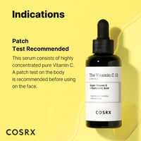 COSRX Pure Vitamin C 13% Serum with Vitamin E & Hyaluronic Acid, Brightening & Hydrating Facial Serum for Dark Spots, Fine Lines, Uneven Skin tone, 20ml, Animal Testing-Free, Korean Skincare
