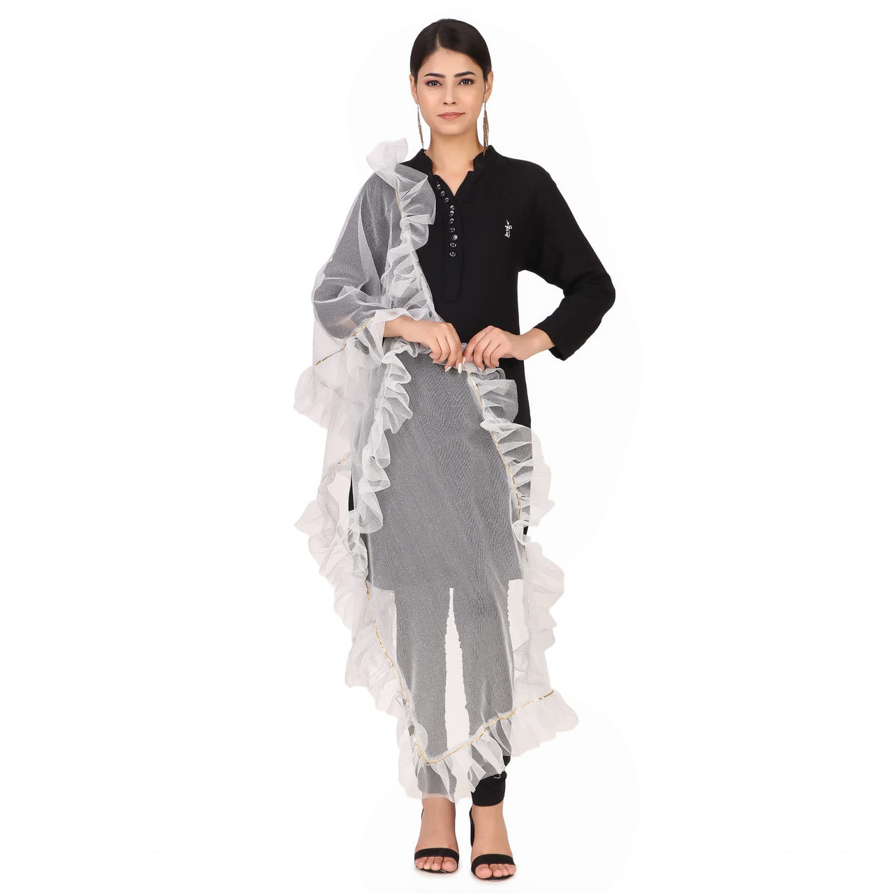 Traditions Bazaar Women's  Starred Net Dupatta