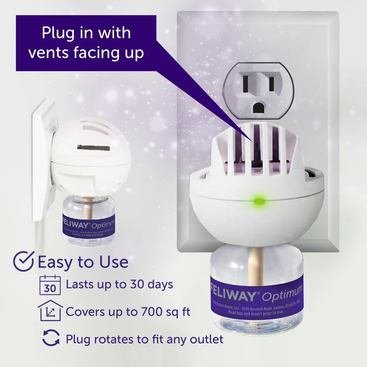 FELIWAY Optimum, Enhanced Calming Pheromone 30-day Refill  6 Pack