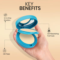 Beauty Berry 2 in 1 Oil Compact Powder | Matte Finish, High Coverage, Lightweight & Silky Smooth Texture | Long Lasting Compact Powder for Women (04, 22.5g)