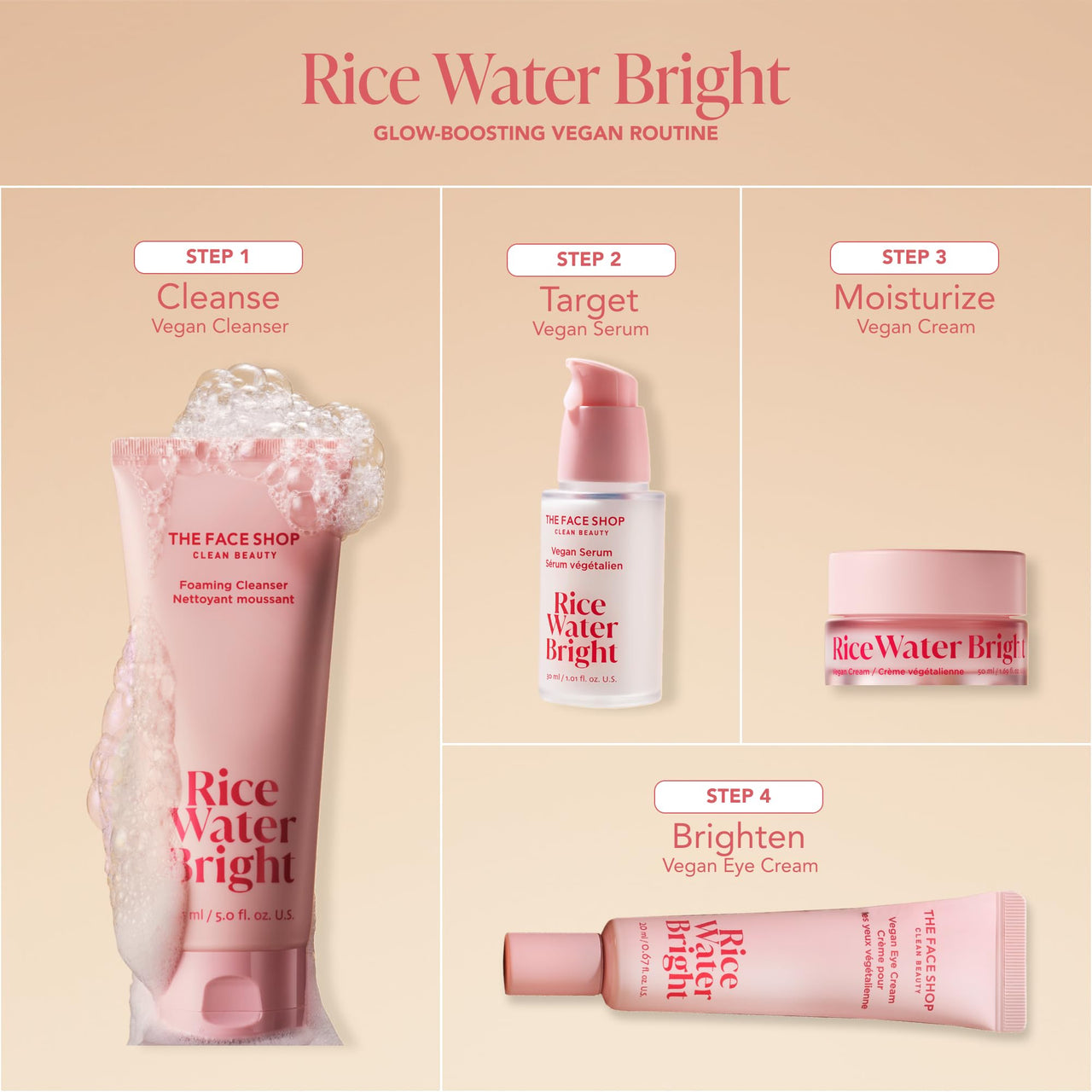 The Face Shop Rice Water Bright Vegan Eye Cream (20ml)