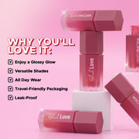 Hilary Rhoda Blush Love | Highly Pigmented Liquid Blush & Super Dewy Finish | Built-in Sponge | All Day Wear & Buildable Formula | Leak-Proof - 6ml (Showbiz | Shade 01)