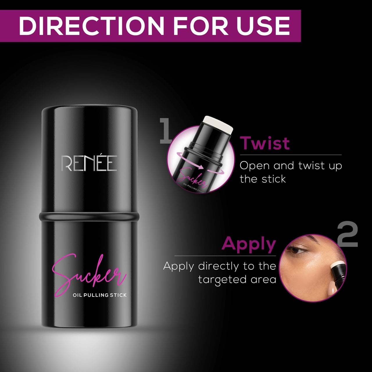 RENEE Sucker Oil Pulling Primer Stick 5gm, Instantly Mattifies & Smoothens Skin Texture | Enriched With Cocoa Butter, Argan & Macadamia Oil | Reduces Shine Due to Excess Oil, Blurs Pores & Fine Lines